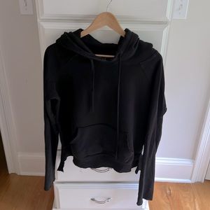 Frank and Eillen tee lab black vintage sweatshirt with elongated hip tabs